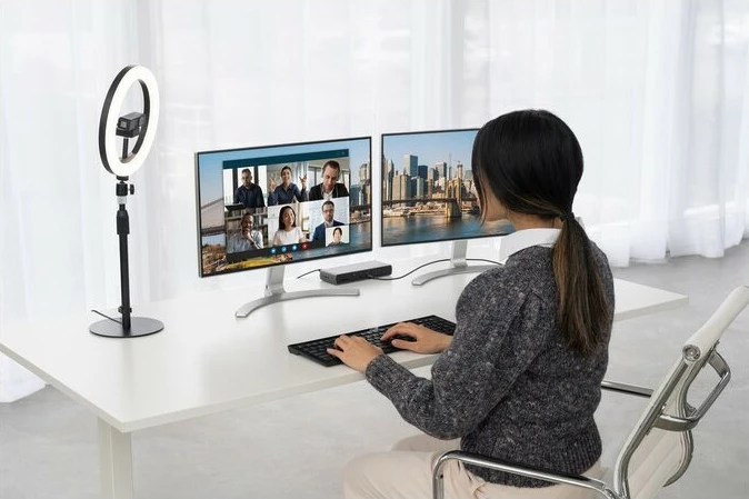 Teleskopski stojalo za mizo Kensington A1010, za mikrofon/webcam/luči, črno