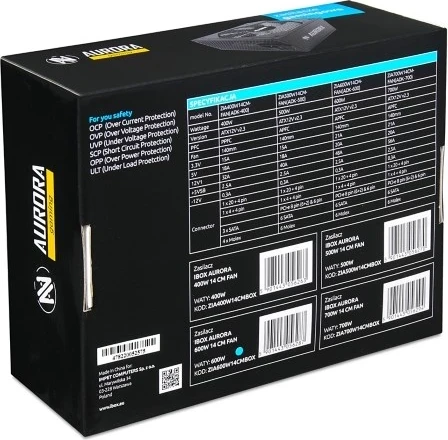 Napajalnik IBOX Aurora, 500 W, 14 cm, bel