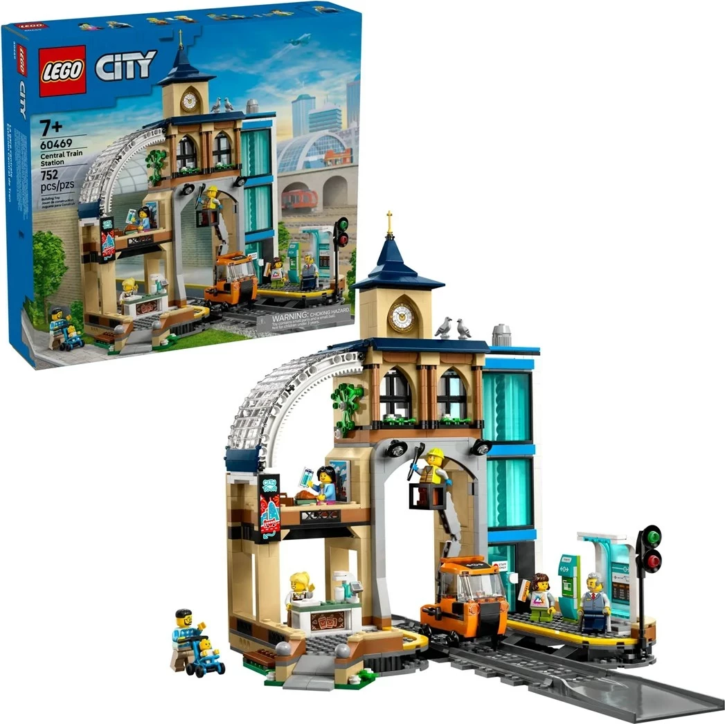 Central Train Station LEGO CITY 60469, set z igralnimi figuricami (6 minifigurin)