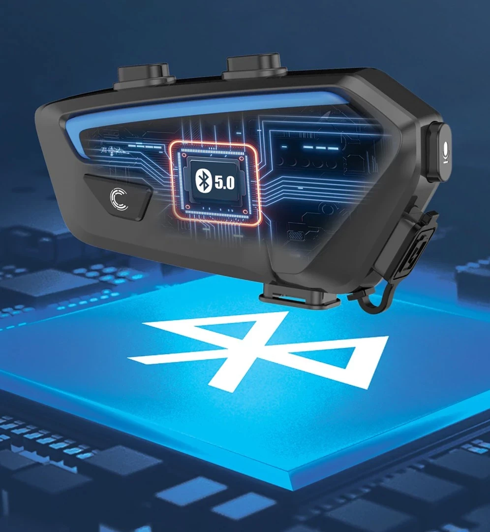 Interkom za motor FreedConn FX, črn