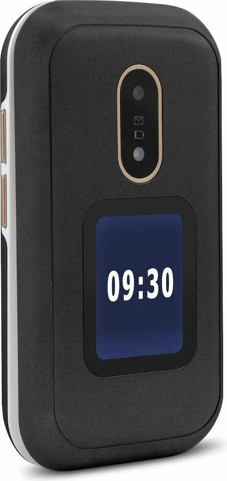 Preprost zložljiv mobilni telefon Doro 6060, 320 x 240 px, 3 MP, 1000 mAh, črn in bel