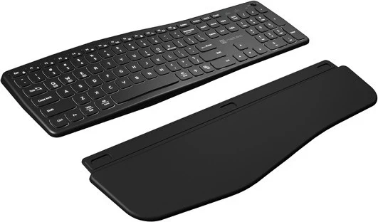Brezžična tipkovnica Natec Porifera, QWERTY z numerično tipkovnico, 12 multimedijskih tipk, črna, belo osvetljena