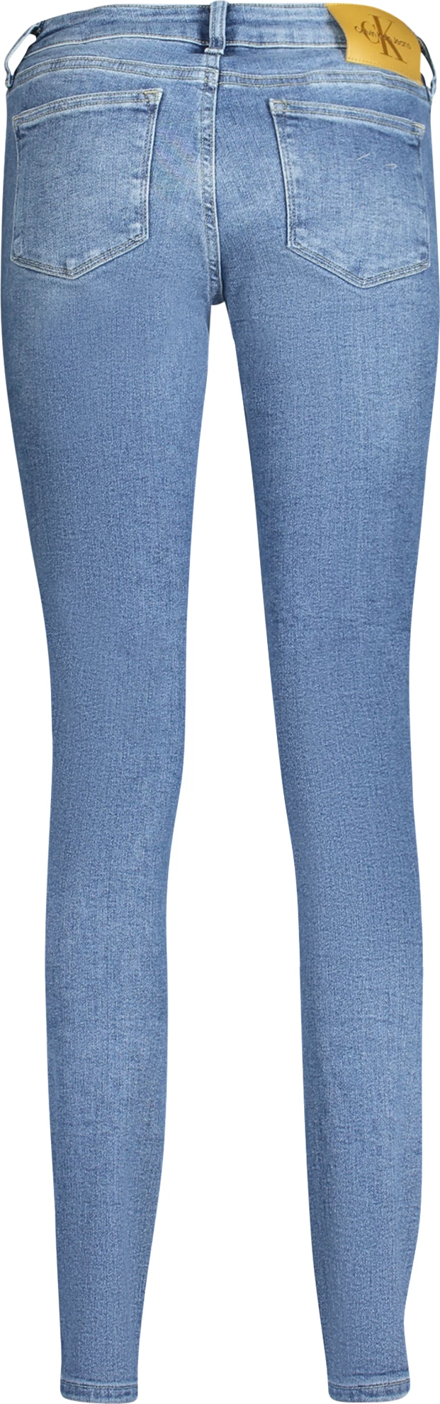 Skinny jeans z mid-rise pasom, Calvin Klein, modri