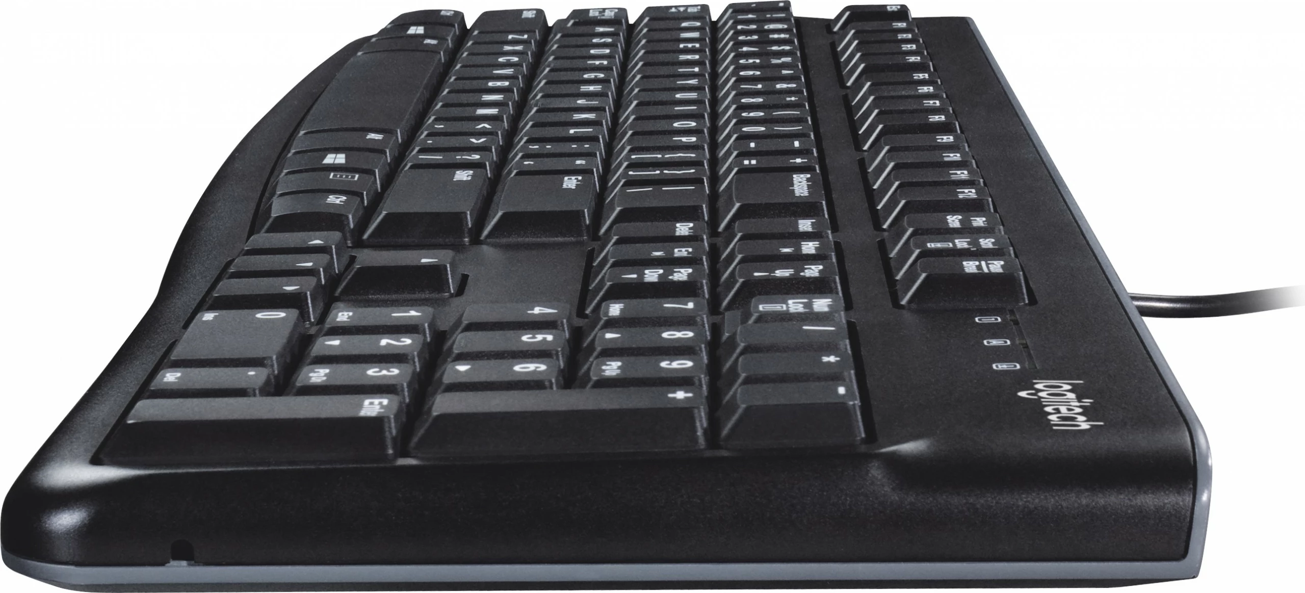 Polna tipkovnica Logitech K120 za poslovno rabo, žična, USB, AZERTY, črna