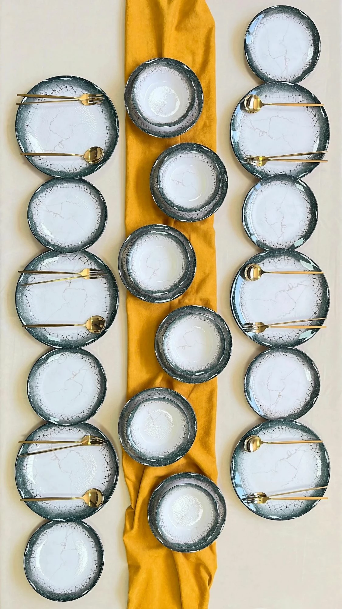 Set za kosilo (24-delni) Hermia Concept, Albertus 24YT, belo-antracit