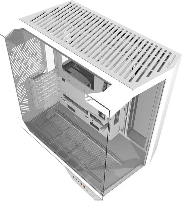 Midi tower z ohišjem iz kaljenega stekla, Darkflash DY470, brez ventilatorjev, belo
