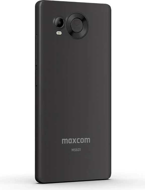 Pametni telefon Maxcom MS601, 4 GB RAM, 64 GB, 6", Android 14, črn, z ovitkom za telefon in namiznim polnilcem