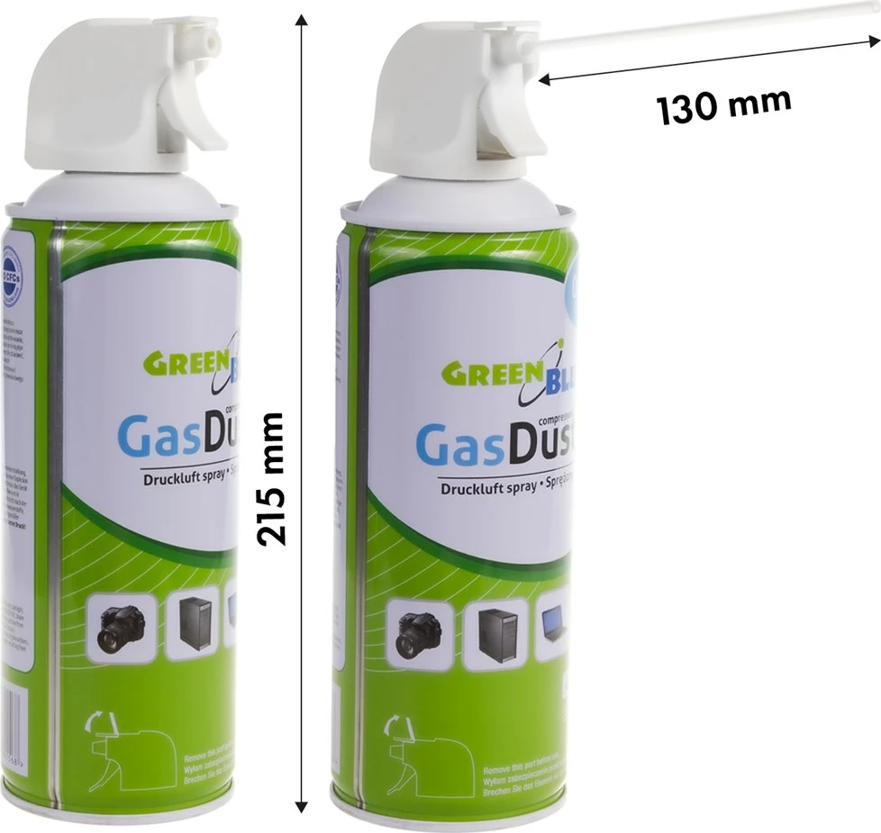 Stisnjen zrak s pištolnim razpršilnikom GreenBlue GB400, 400 ml