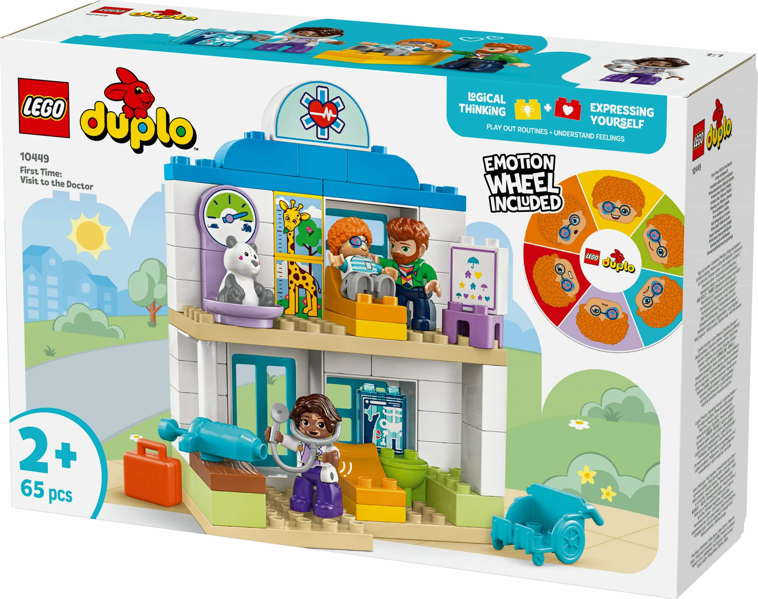 Gradbeni set LEGO DUPLO "Prvi obisk pri zdravniku" 10449, 65 delov, večbarven
