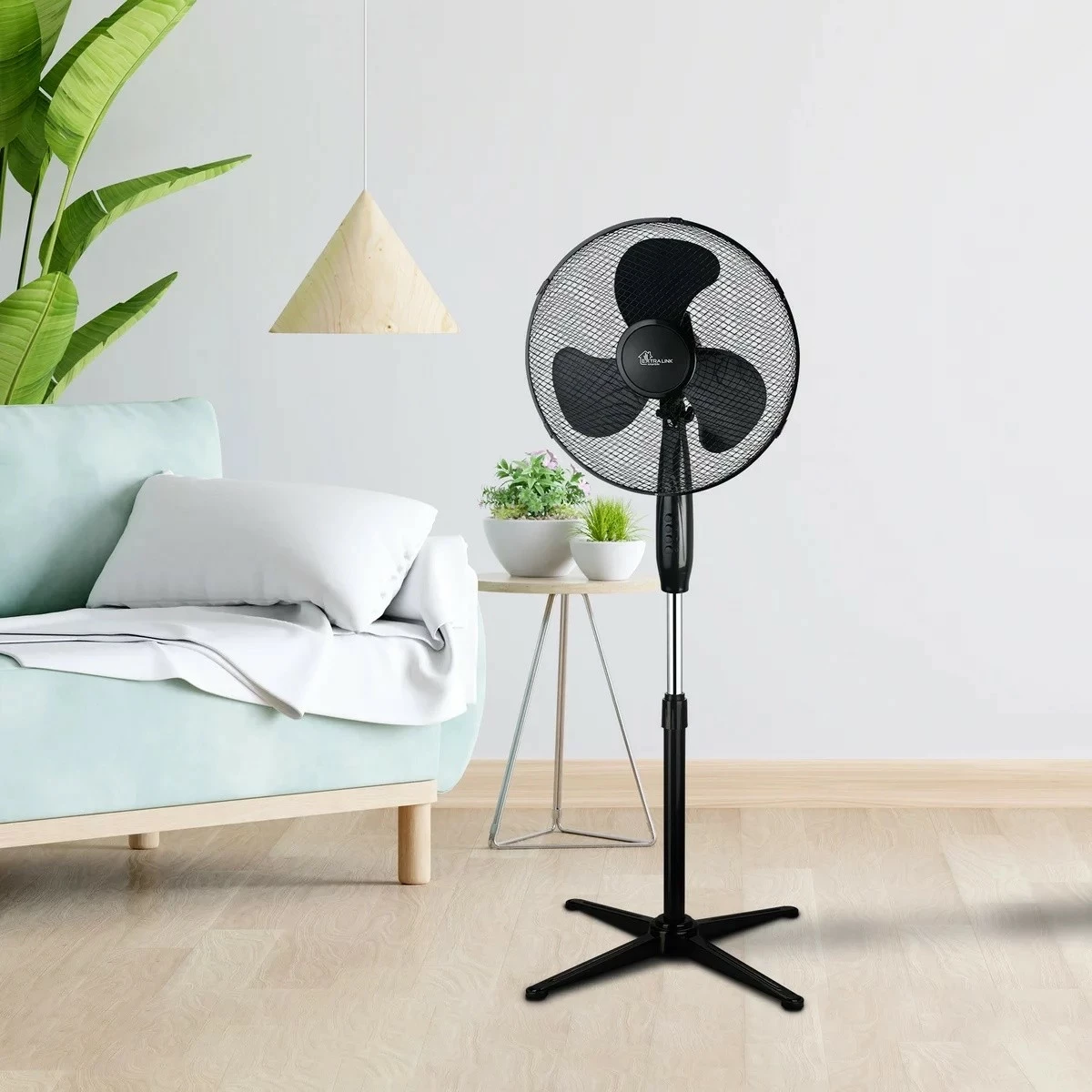Prenosni talni ventilator Bryza ESF-40D, Extralink, črn