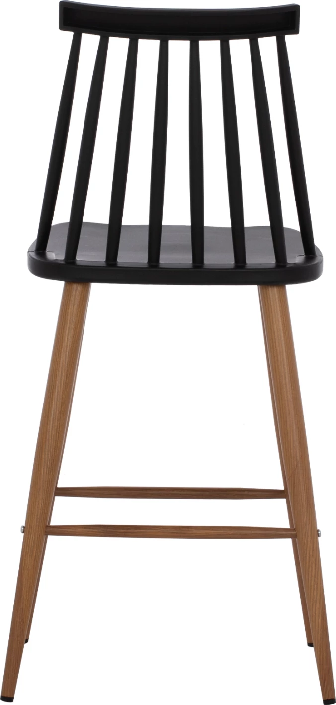 Barski stol FH9300.02 črna naravna 43x45x97Η, set 2 kosov