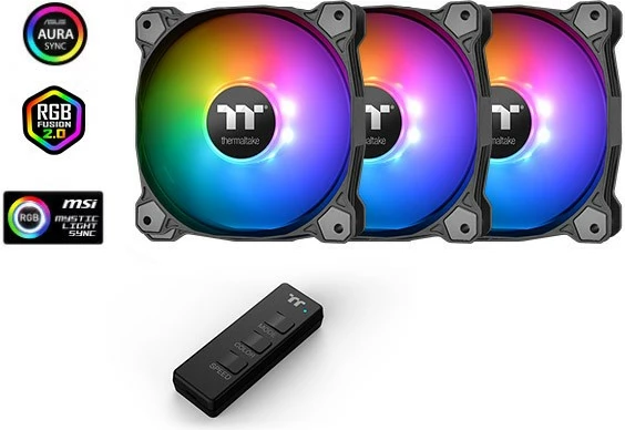 Ventilatorji Pure 12 ARGB Sync, Thermaltake, komplet 3 kosov