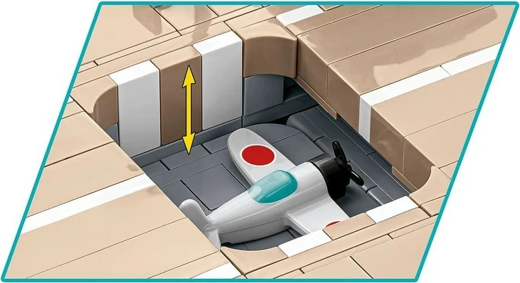 Detajni model aktrakplovila IJN Akagi, Cobi Klocki, 3573 kosov, Zbirka Historical