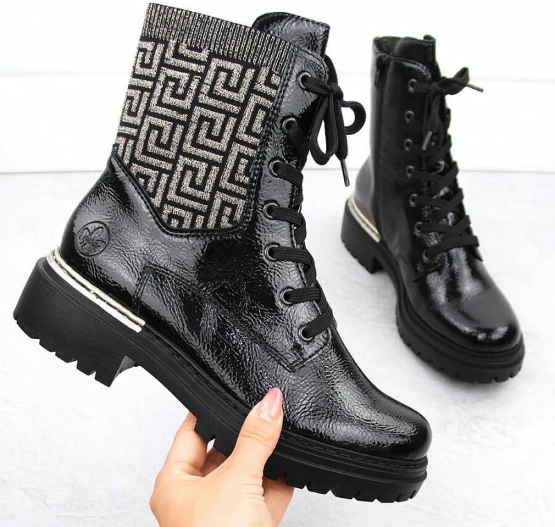 Čizme za ženske Rieker, črne