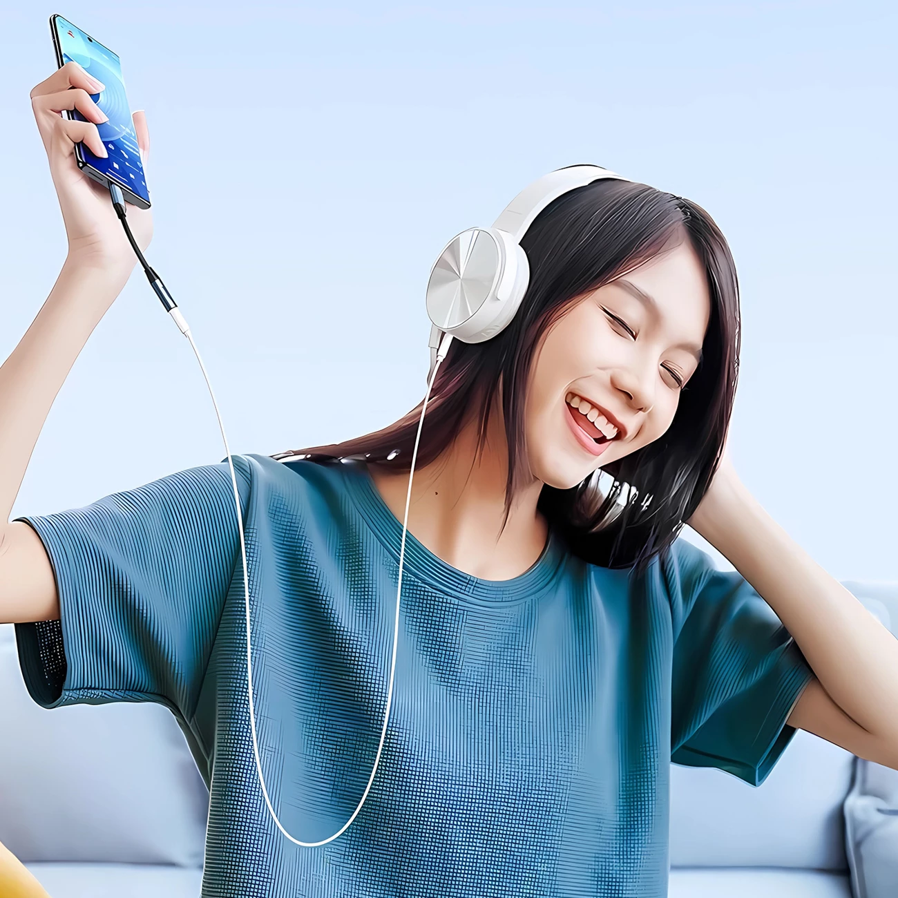 Adapter USB-C na 3,5 mm mini jack, HiFi audio, OMTP/CTIA, aluminij, črn, Wozinsky WACM-01