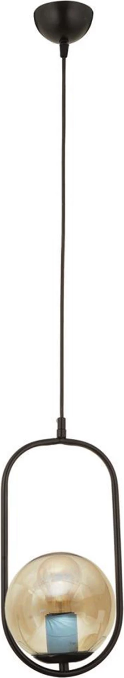 Kovinska stropna svetilka črne barve FH7386.01 17x80 cm