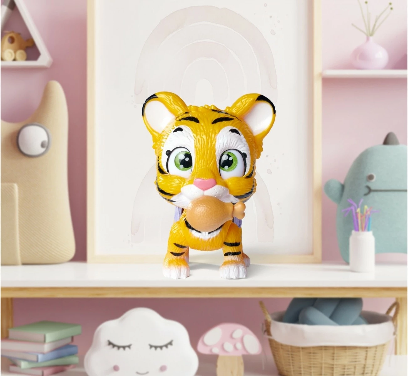 Interaktivna figurica tigra, 15 cm, 3 presenečenja, Simba Pamper Petz Tiger Cub
