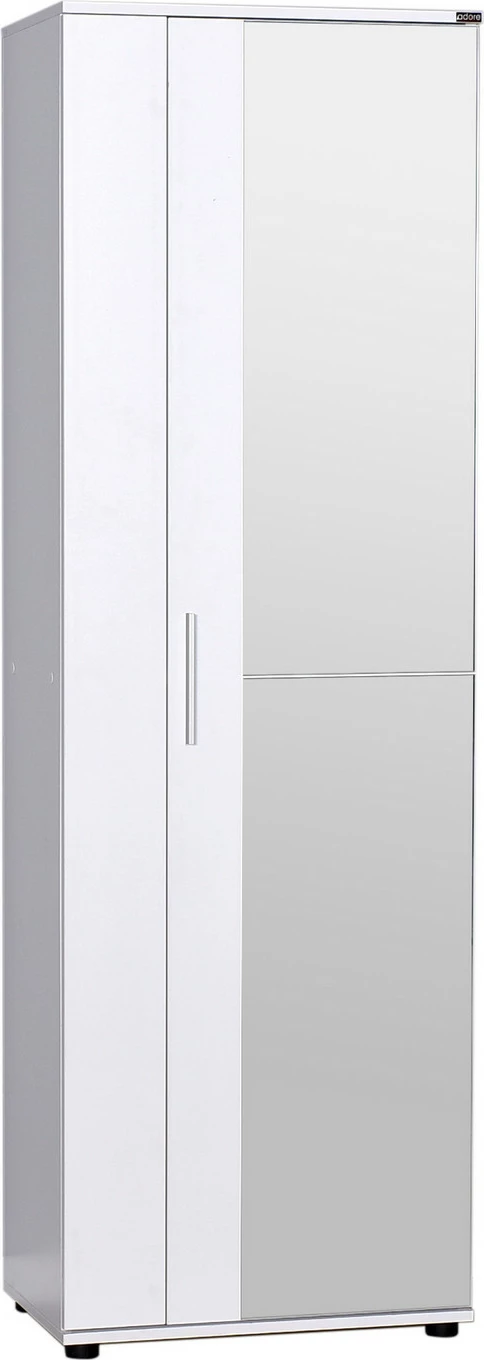 Omara za čevlje z ogledalnimi vrati, bela, Hanah Home, Shc-629-Bb-2