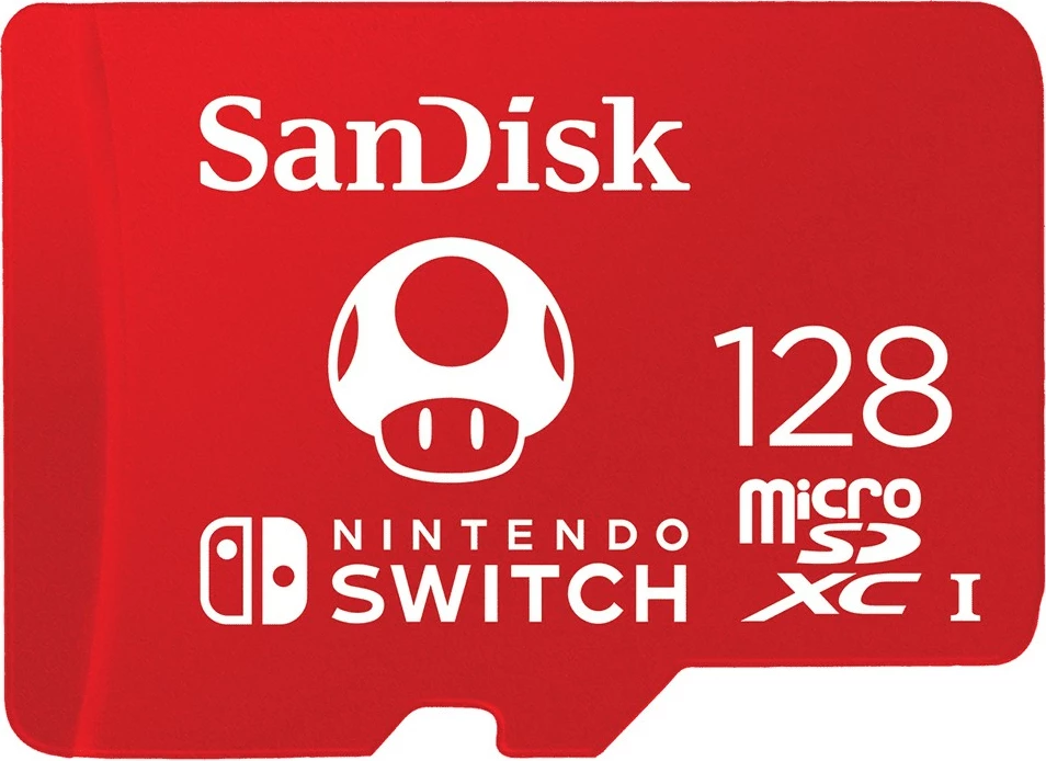 MicroSDXC kartica 128 GB, SanDisk SDSQXAO-128G-GNCZN, rdeče-bela