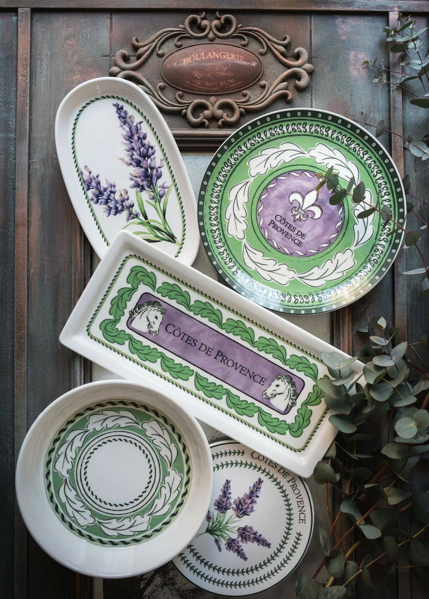 Set servirnih krožnikov (2 kosa), Hermia PRC0010, lila