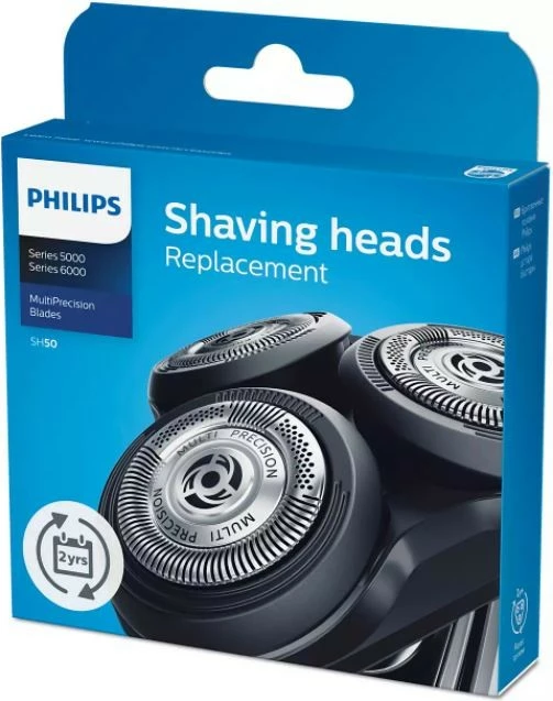 Zamenjalne glave za brivnik za Shaver Series 5000/6000, Philips SH50/50, jeklena