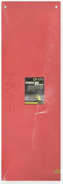 Tepih za fitnes z luknjami HMS Premium MFK03, rdeče-črn