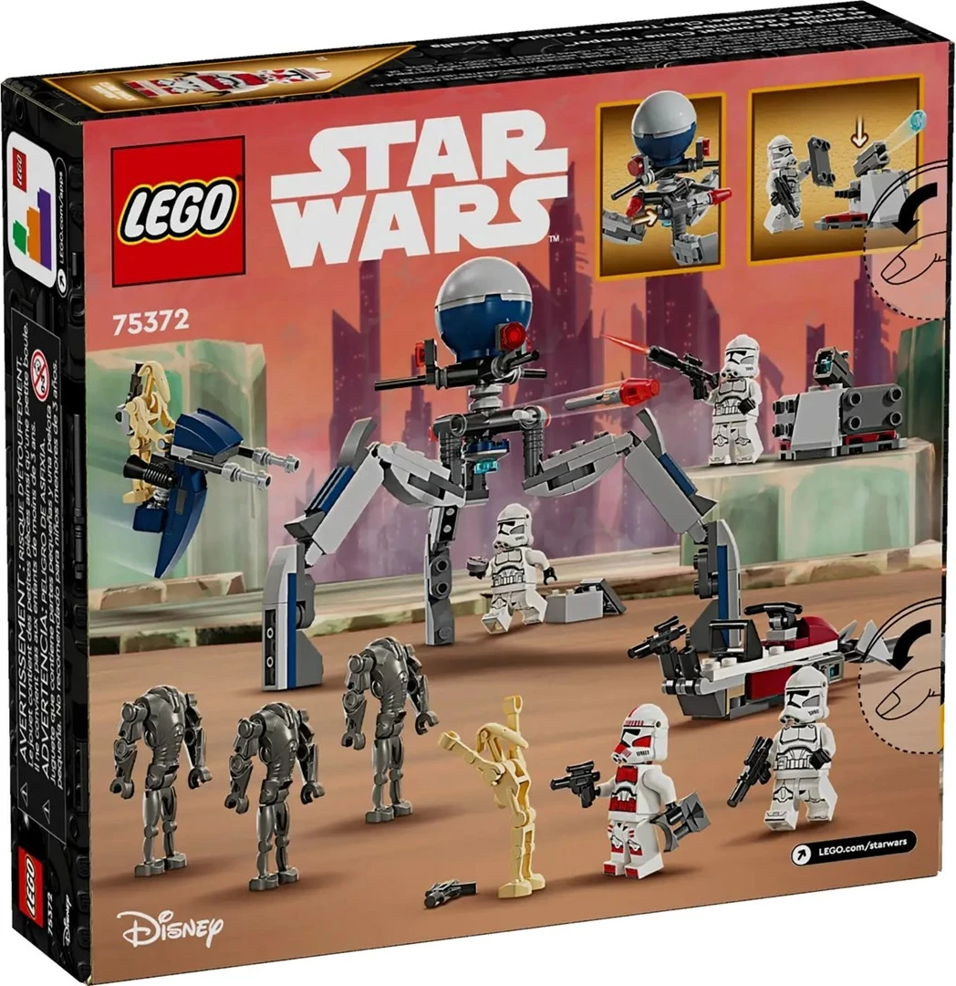 Set za gradnjo Lego Star Wars 75372 Clone Trooper & Battle Droid Battle Pack