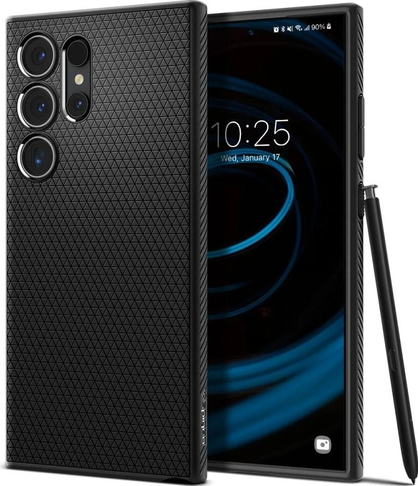 Zaščitni ovitek Spigen Liquid Air za Samsung Galaxy S24 Ultra, črn