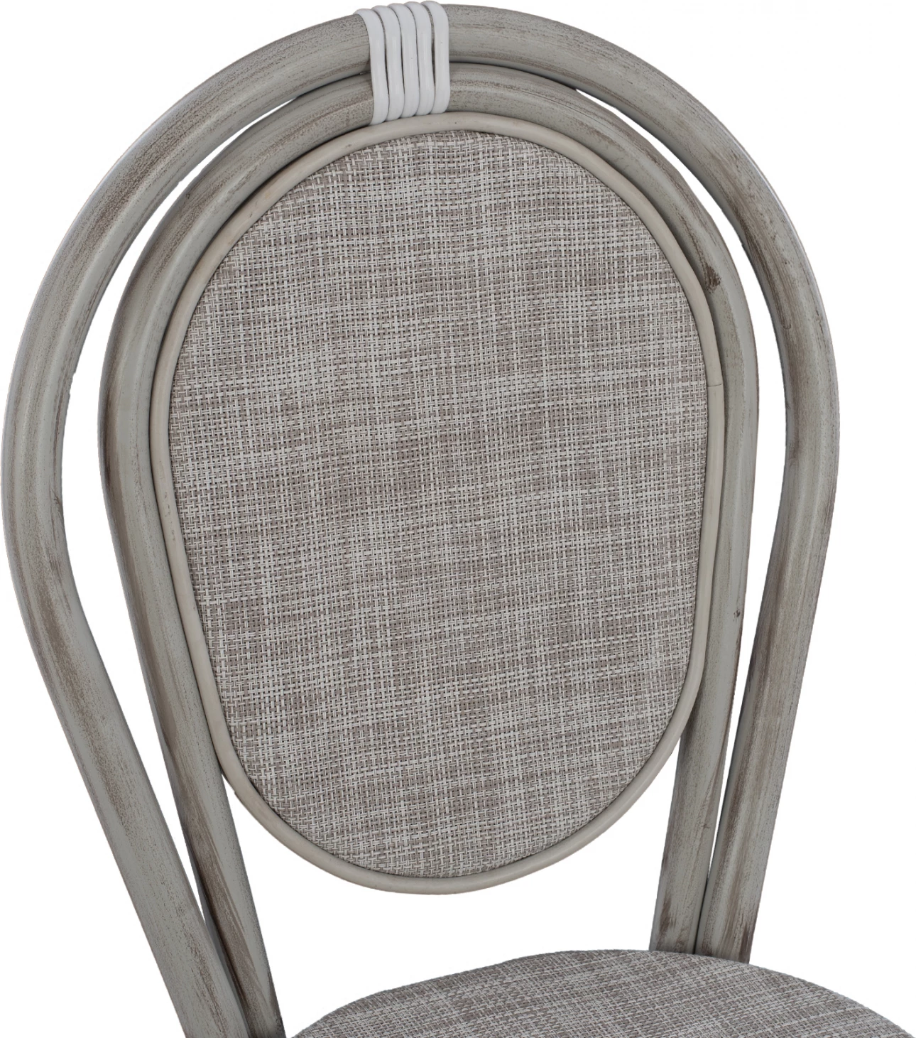 Aluminijasti stol videza bambusa patina siva s tekstilom 45x57x88 cm