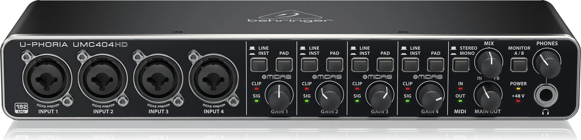 Audio vmesnik Behringer UMC404HD, črn