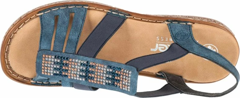 Sandali za ženske, modri Rieker