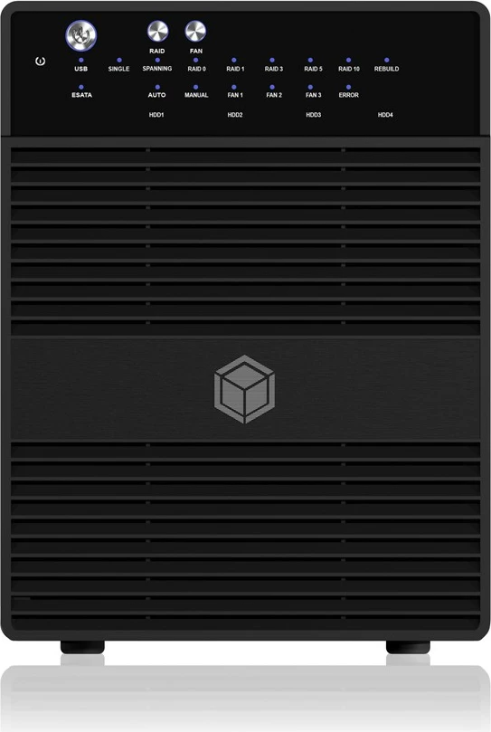 Zunanja ohišje za 4 HDD, ICY BOX IB-RD3640SU3, 4x3,5", RAID, USB 3.0/eSATA, črno