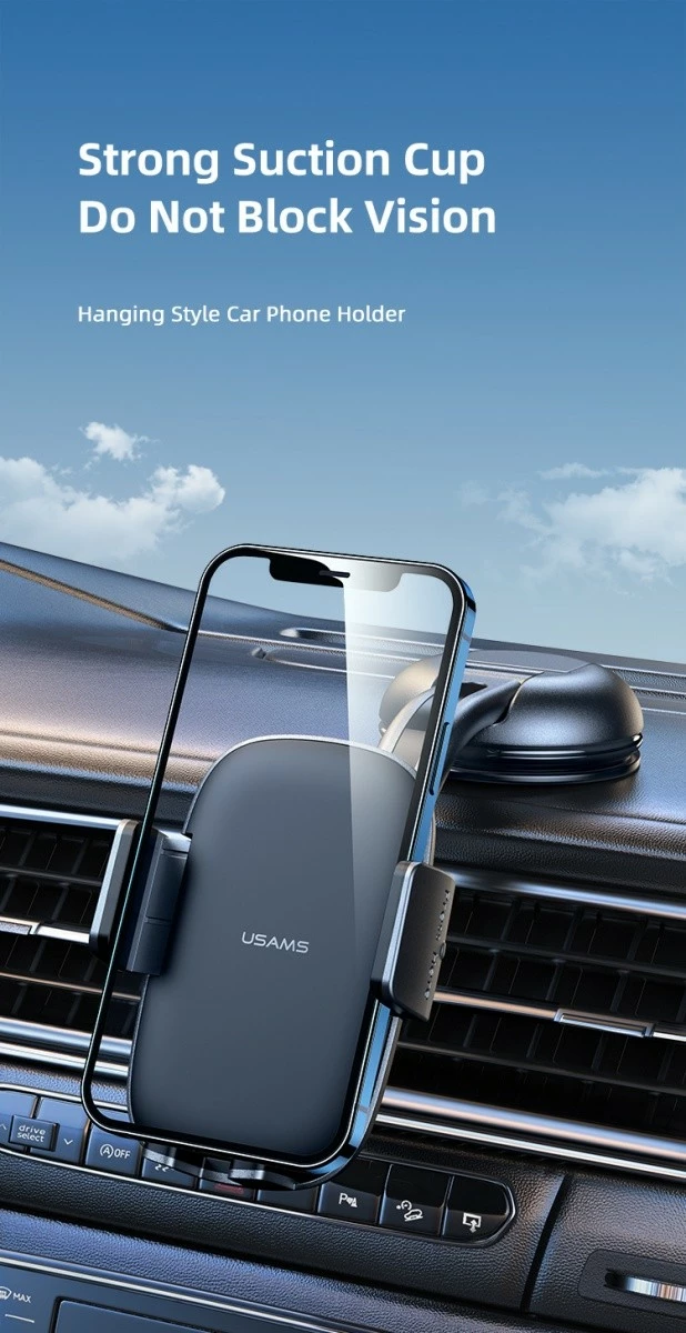 Držalo za telefon za avto USAMS US-ZJ063, črno
