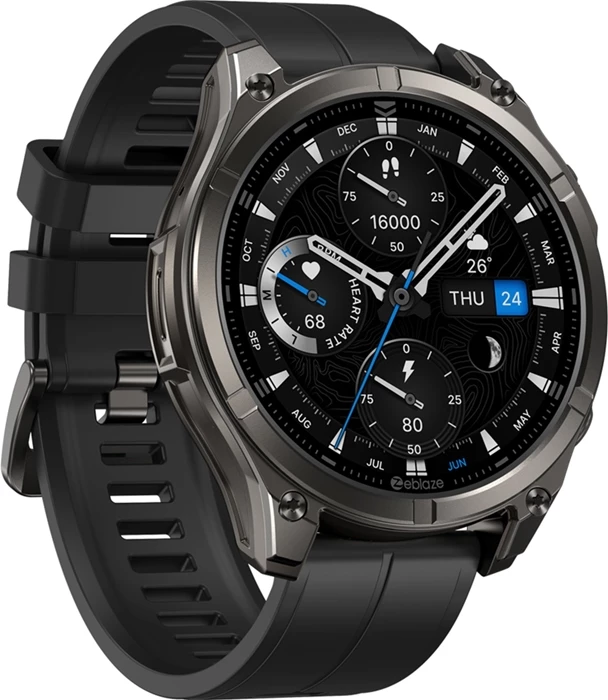 Pametna ura Zeblaze Vibe 8 Abyss, 1.43" AMOLED Always-on, klici prek Bluetooth, MIL-STD 810H, IP69K/5 ATM, 500 mAh, črna