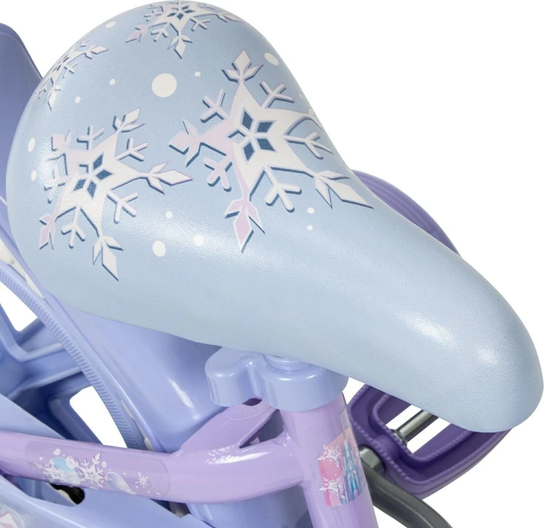 Otroško kolo Disney Frozen 12" HUFFY 22294W, belo/vijolično, s 4 pomožnimi kolesi