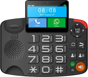 Stacionarni telefon Maxcom MM 42D SE 4G, Android, 16 GB, črn