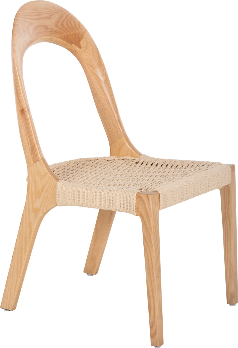 Stol iz jesenovega lesa in papirnate vrvi 47x52x86,5H cm