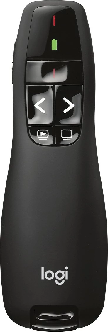 Brezžični prezenter R400, Logitech, RF, USB, 15 m, črn