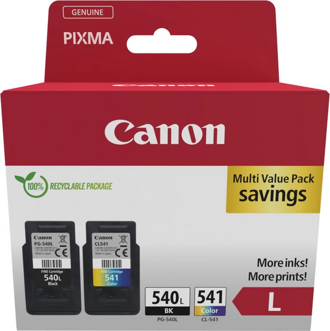Kartuše s črnilom Canon PG-540L/CL-541XL 5224B013, XL multipack, blister, črn/cijan/magenta/rumen