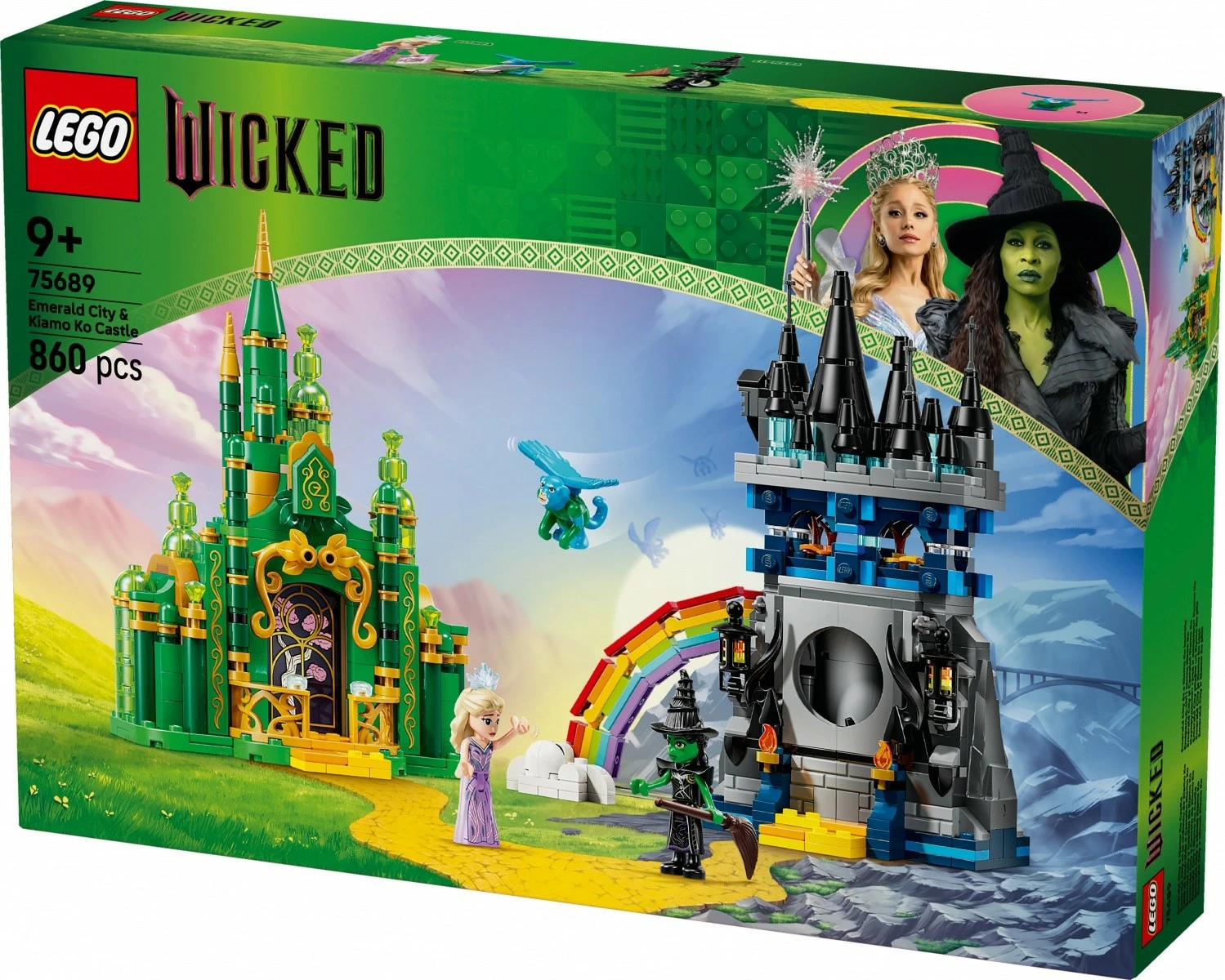Set za gradnjo Emerald City in Kiamo Ko Castle Wicked Blocks 75689, 860 kosov, 9+