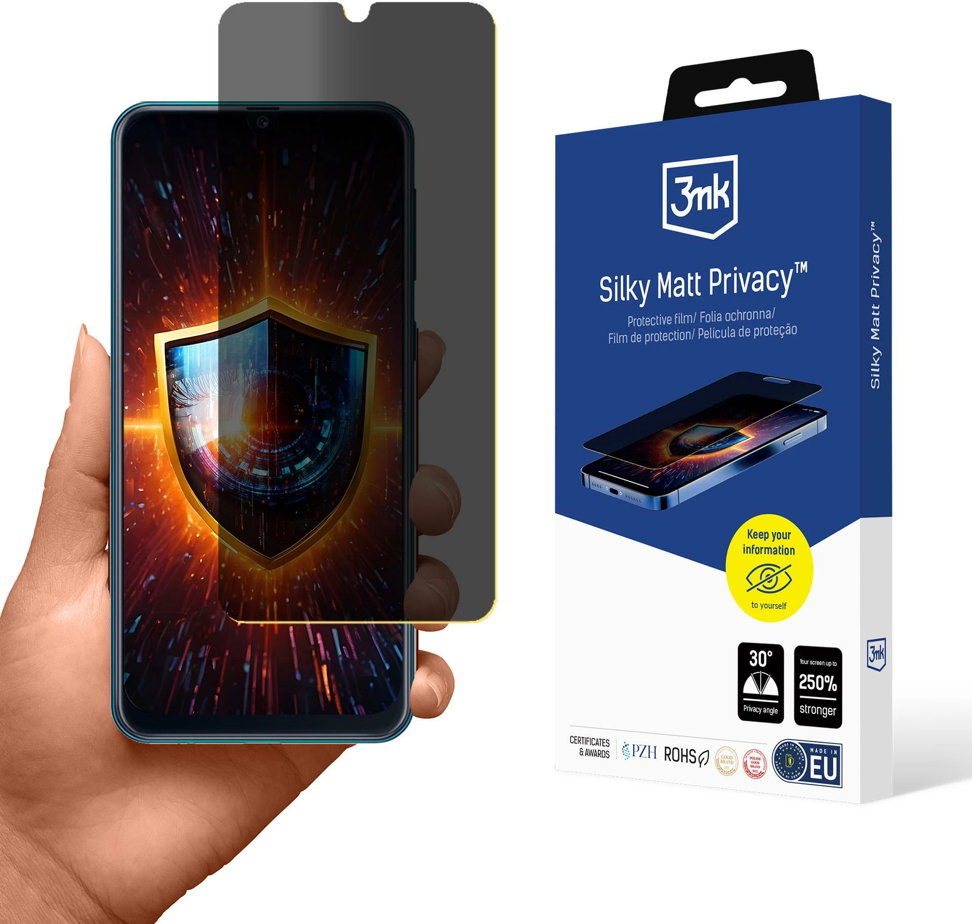 Zaščitna folija za zaslon z zasebnostjo 3mk Silky Matt za Samsung Galaxy M21, mat