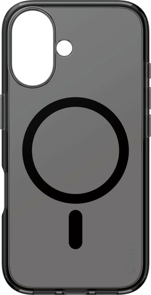 Tanek zaščitni ovitek PanzerGlass CARE Case Flagship Smokey MagSAFE za iPhone 16, črn