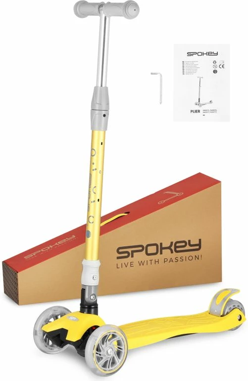 Scooter za ravnotežje, rumen - Spokey PLIER