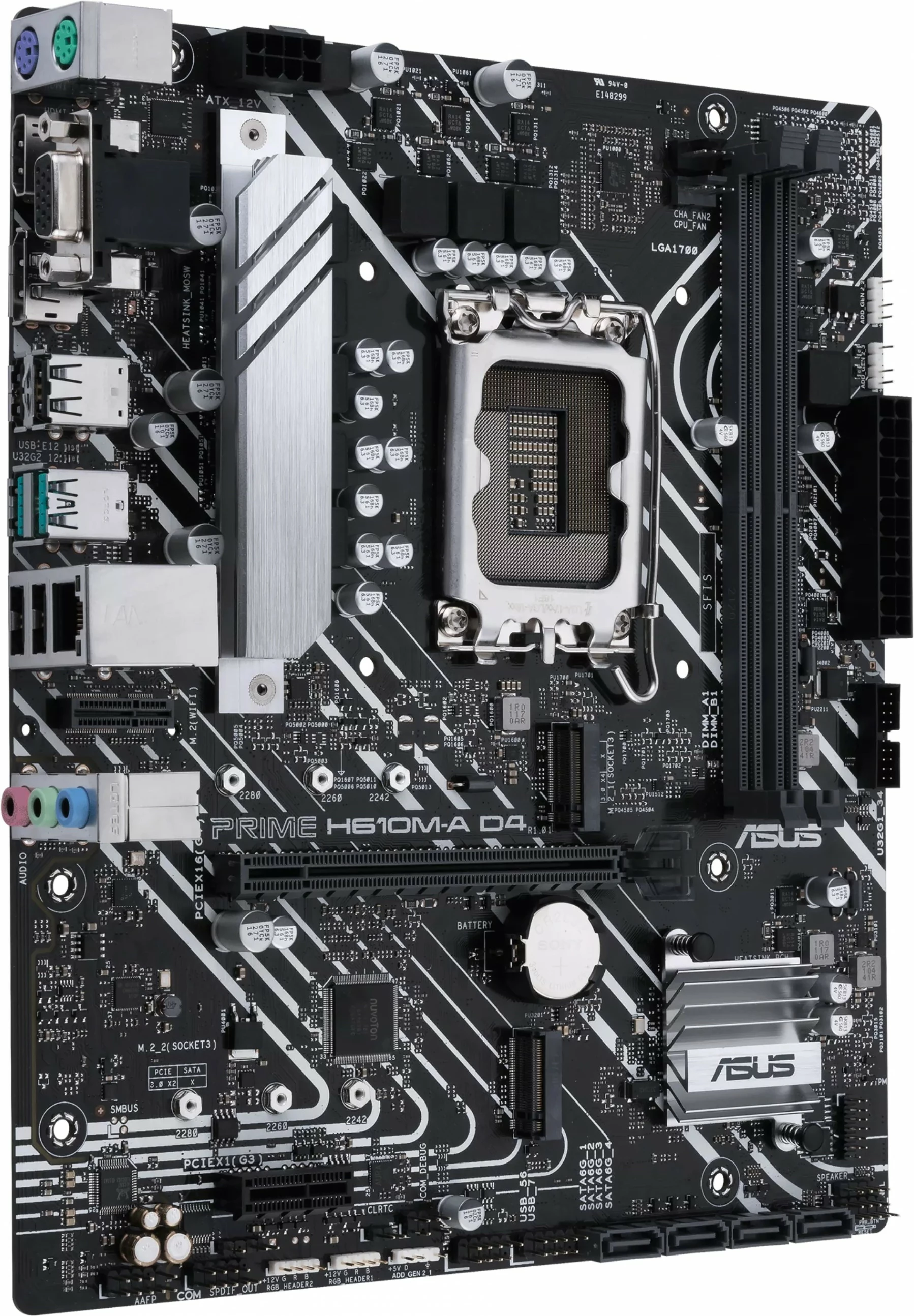 Mikro ATX plošča ASUS PRIME H610M-A D4-CSM, Intel, LGA 1700, DDR4-SDRAM