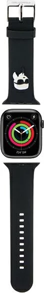 Trak za Apple Watch z 3D motivom Karl Head, silikon, črn, Karl Lagerfeld