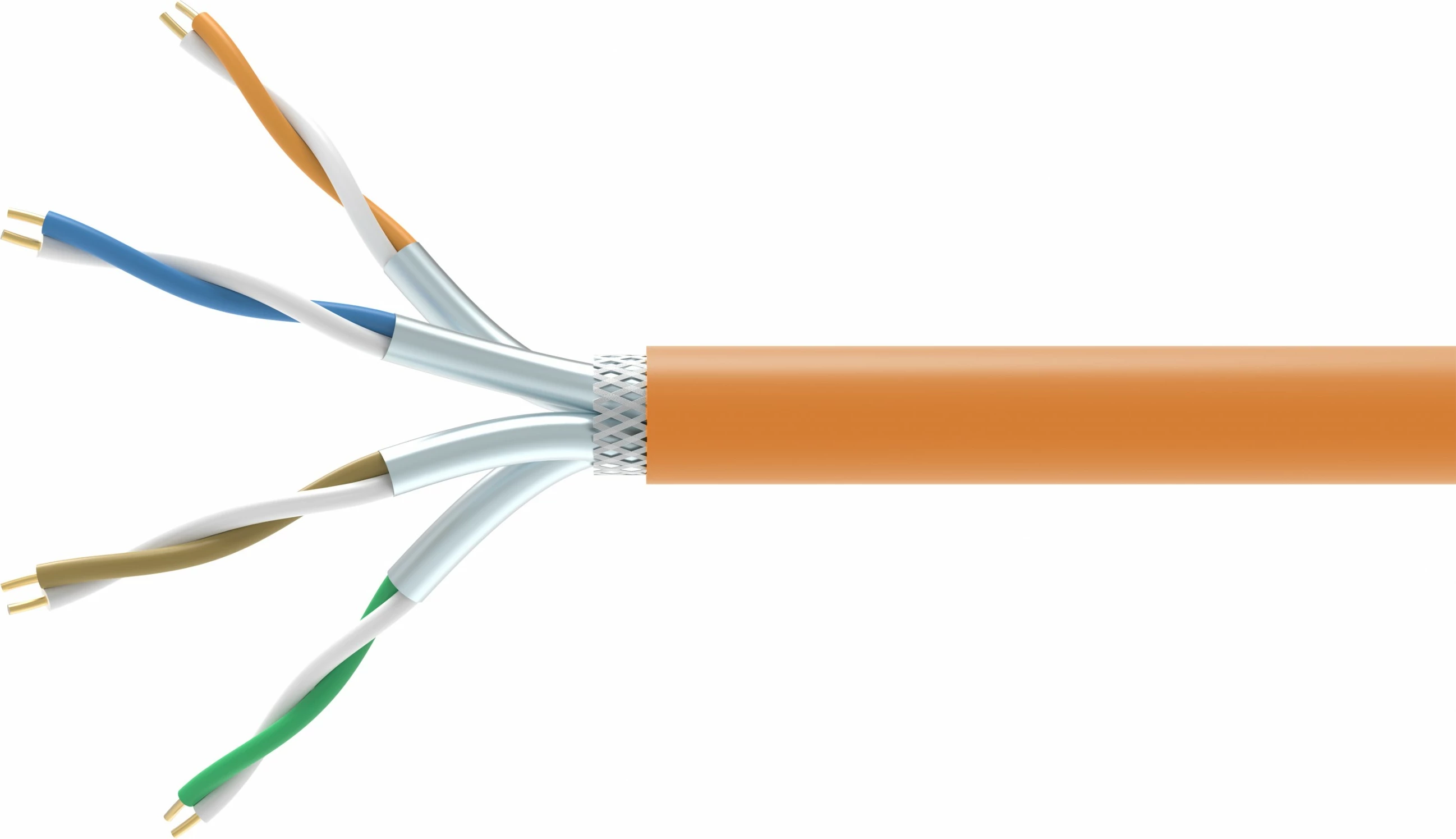 Omrežni kabel Cat7 S/FTP 500 m LSZH, oranžen Equip
