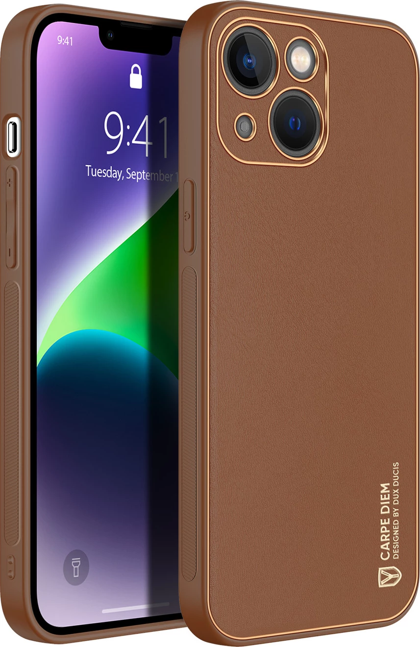 Ovitek za iPhone 14 Plus, Dux Ducis Yolo, rjav