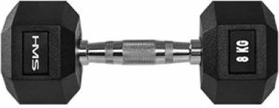 Utež HEX PRO 8 kg, črna — HMS, za moške in ženske