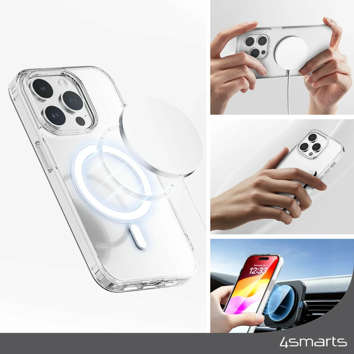 Prozorno ohišje za iPhone 15 Plus 4smarts 540606, 17 cm (6,7")