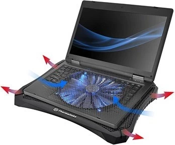 Hlajenje za prenosnik Thermaltake Massive V20, 43,2 cm (17"), črno